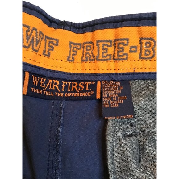 WEAR FIRST-MENS BLUE HIKING CARGO SHORTS LIGHT WEIGHT QUICK DRY 97%COTTON SIZE38 - Picture 3 of 5